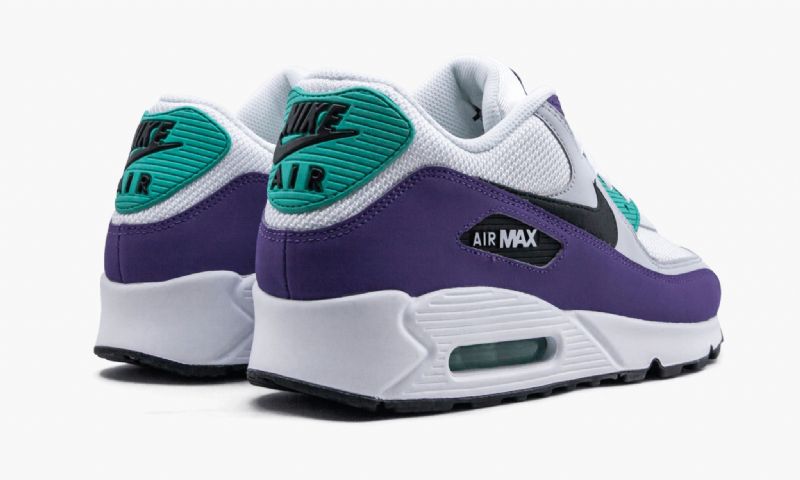 Nike Air Max 90 Hyper Jade Férfi Alkalmi Fehér / Fekete-hyper Jade-court Lila