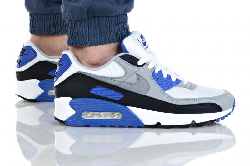 Nike Air Max 90 Hyper Royal Férfi Alkalmi Fehér / Részecskeszürke-hyper Megjelenés Dátuma