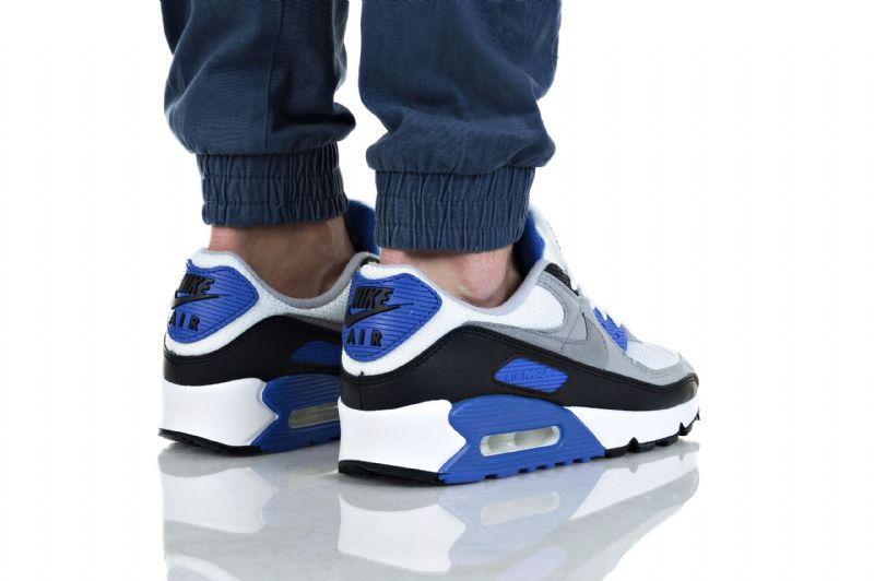 Nike Air Max 90 Hyper Royal Férfi Alkalmi Fehér / Részecskeszürke-hyper Megjelenés Dátuma