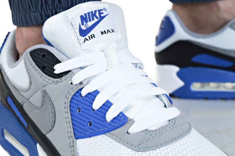 Nike Air Max 90 Hyper Royal Férfi Alkalmi Fehér / Részecskeszürke-hyper Megjelenés Dátuma