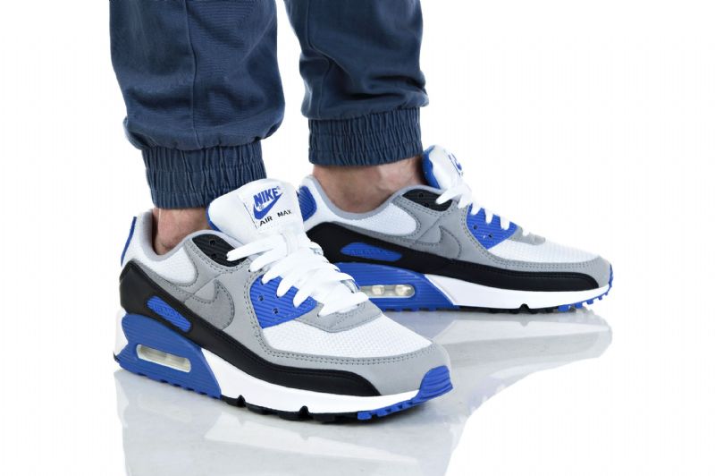 Nike Air Max 90 Hyper Royal Férfi Alkalmi Fehér / Részecskeszürke-hyper Megjelenés Dátuma