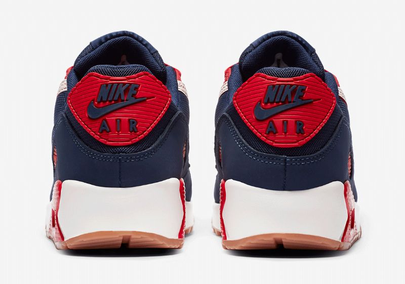 Nike Air Max 90 Jewel Otthoni Férfi / Női Alkalmi Vitorla / Egyetemi Vörös-gumi Közepes Barna