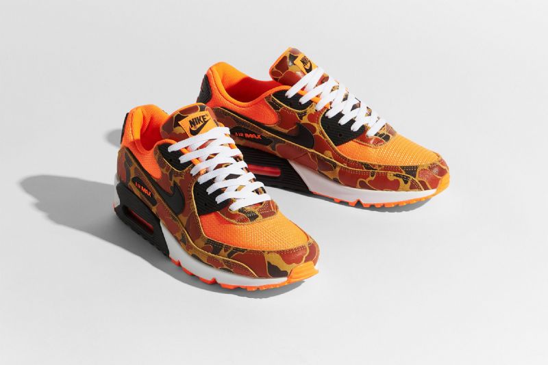 Nike Air Max 90 Narancs Camo Férfi / Női Alkalmi Total / Fekete