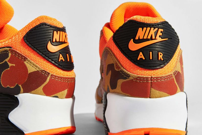 Nike Air Max 90 Narancs Camo Férfi / Női Alkalmi Total / Fekete