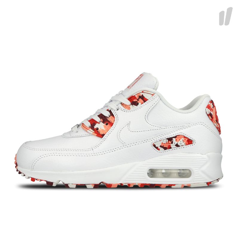 Nike Air Max 90 Qs Női Alkalmi Fehér / / Challenge Piros-atomi Rózsaszín