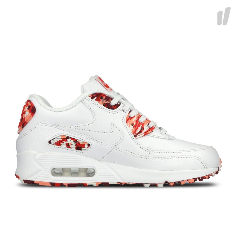 Nike Air Max 90 Qs Női Alkalmi Fehér / / Challenge Piros-atomi Rózsaszín