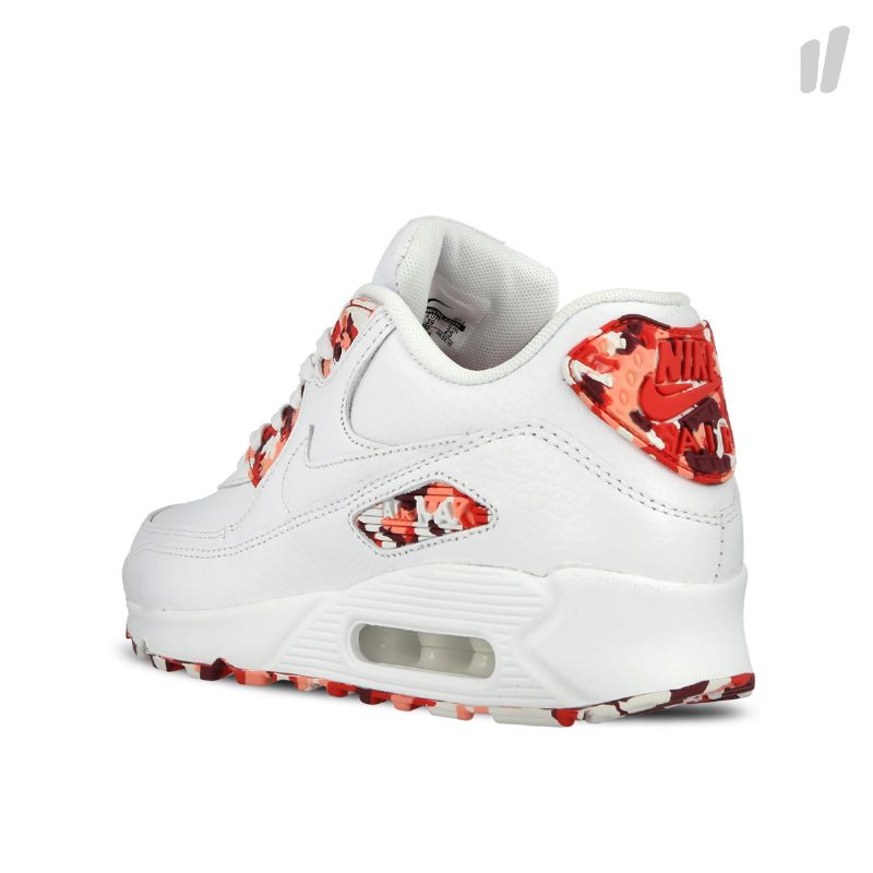 Nike Air Max 90 Qs Női Alkalmi Fehér / / Challenge Piros-atomi Rózsaszín