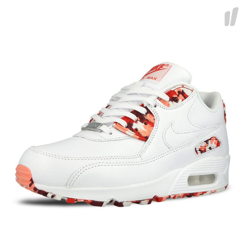 Nike Air Max 90 Qs Női Alkalmi Fehér / / Challenge Piros-atomi Rózsaszín