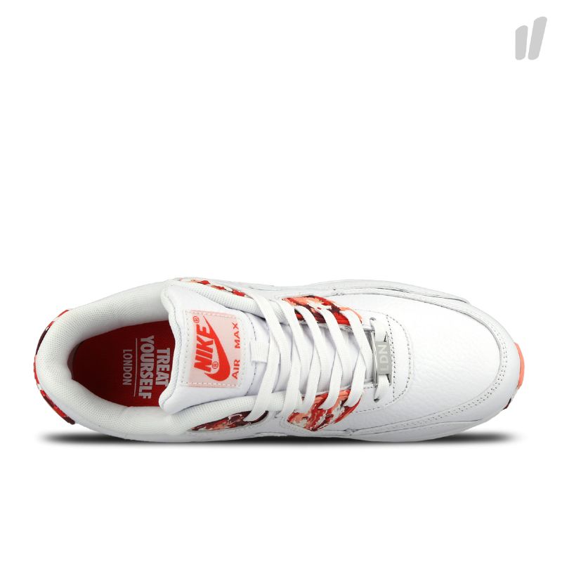 Nike Air Max 90 Qs Női Alkalmi Fehér / / Challenge Piros-atomi Rózsaszín