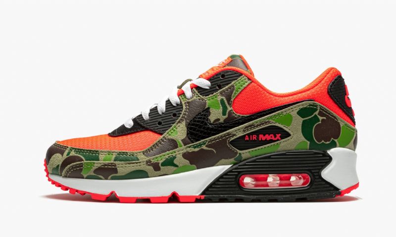 Nike Air Max 90 Reverse Duck Camo Férfi / Női Alkalmi Infravörös / Fekete