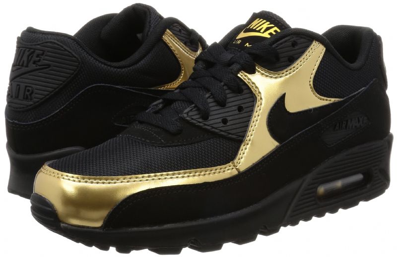 Nike Air Max 90 Ultra Essential Férfi Alkalmi Fekete / Fekete-metál Arany