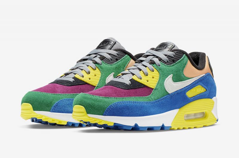 Nike Air Max 90 Viotech 2.0 Férfi / Női Alkalmi Lucid Zöld / Barely Szürke-game Royal