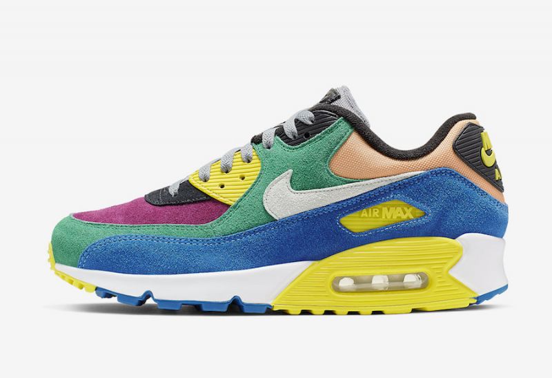 Nike Air Max 90 Viotech 2.0 Férfi / Női Alkalmi Lucid Zöld / Barely Szürke-game Royal