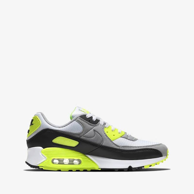 Nike Air Max 90 Volt Férfi Hétköznapi Szürke / Fehér / Fekete / Neonsárga