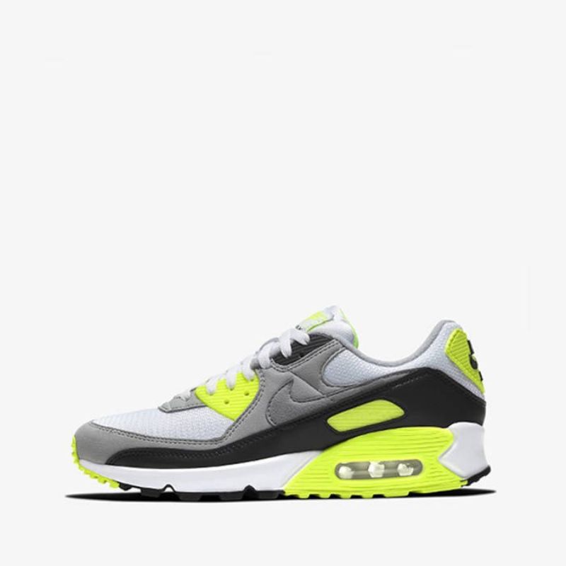 Nike Air Max 90 Volt Férfi Hétköznapi Szürke / Fehér / Fekete / Neonsárga