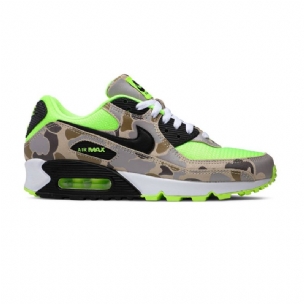 Nike Air Max 90 Zöld Kacsa Camo Férfi / Női Alkalmi Ghost / Fekete