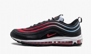Nike Air Max 97 Ember Glow Kék Fury Férfi / Női Futó Fekete / Egyetemi Piros-fehér