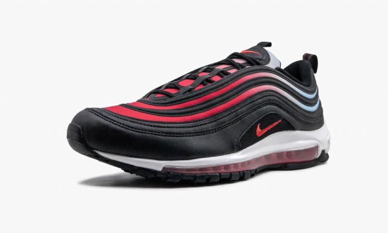 Nike Air Max 97 Ember Glow Kék Fury Férfi / Női Futó Fekete / Egyetemi Piros-fehér