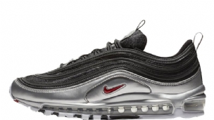 Nike Air Max 97 Ezüst Fekete Férfi / Női Futó / Varsity Piros-metál Ezüst-fehér
