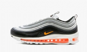 Nike Air Max 97 Férfi / Női Futó Fehér / Fekete-visszaverő Ezüst-csapat Narancs