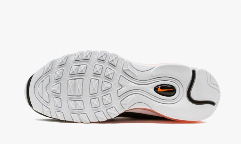 Nike Air Max 97 Férfi / Női Futó Fehér / Fekete-visszaverő Ezüst-csapat Narancs