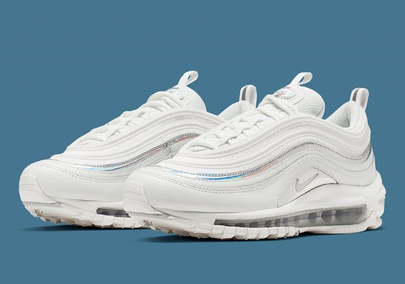 Nike Air Max 97 Férfi/női Futó Fehér Metál Ezüst