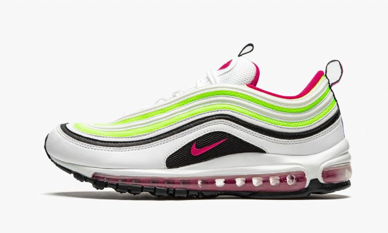 Nike Air Max 97 Férfi / Női Futó Fehér / Rush Rózsaszín-fekete-volt