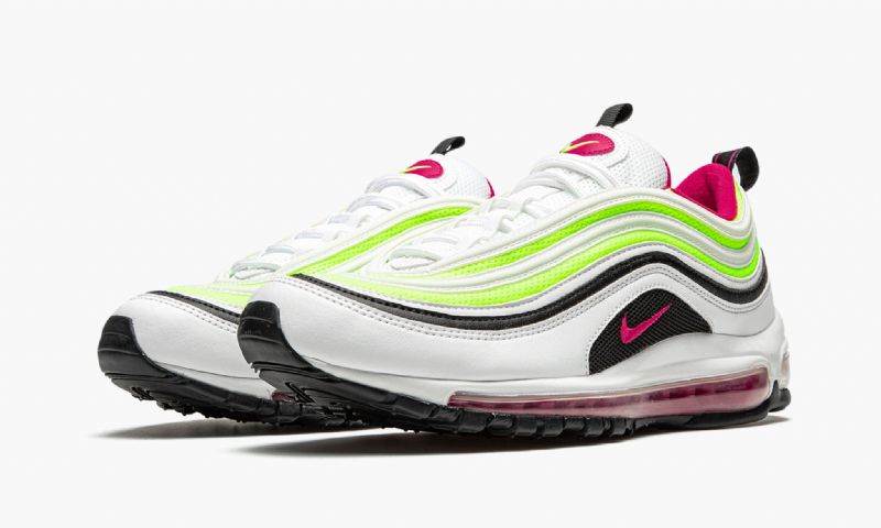 Nike Air Max 97 Férfi / Női Futó Fehér / Rush Rózsaszín-fekete-volt
