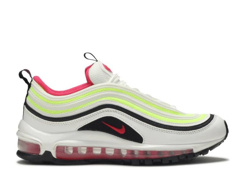 Nike Air Max 97 Férfi / Női Futó Fehér / Rush Rózsaszín-fekete-volt