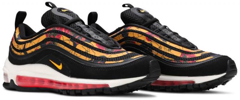 Nike Air Max 97 Férfi / Női Futó Fekete / Egyetemi Arany Vitorla