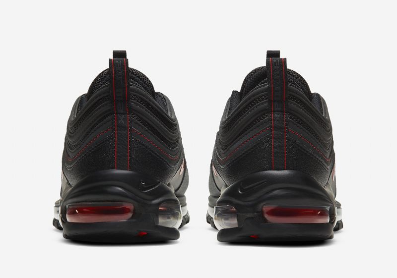 Nike Air Max 97 Férfi / Női Futó Fekete / Egyetemi Piros / Sötét / Füstös Szürke