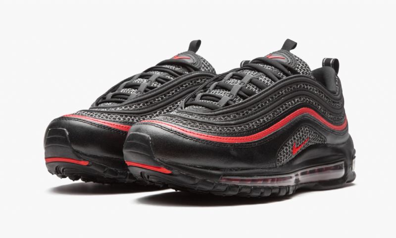 Nike Air Max 97 Férfi / Női Futó Fekete / Metál Ezüst / Egyetemi Piros