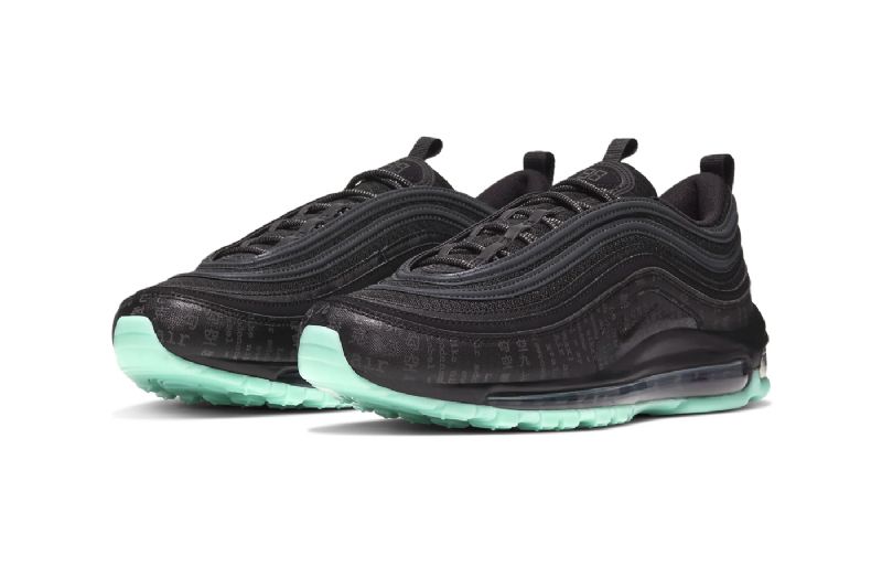 Nike Air Max 97 Férfi / Női Futó Fekete / Zöld Glow /