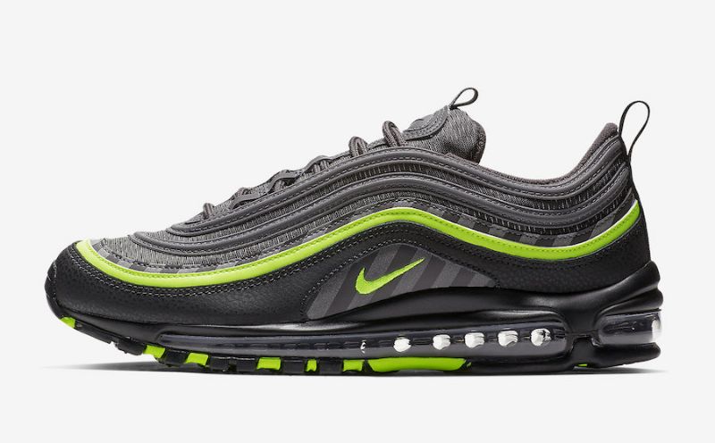 Nike Air Max 97 Férfi / Női Futó Mennydörgés Szürke / Lime Blast-fekete