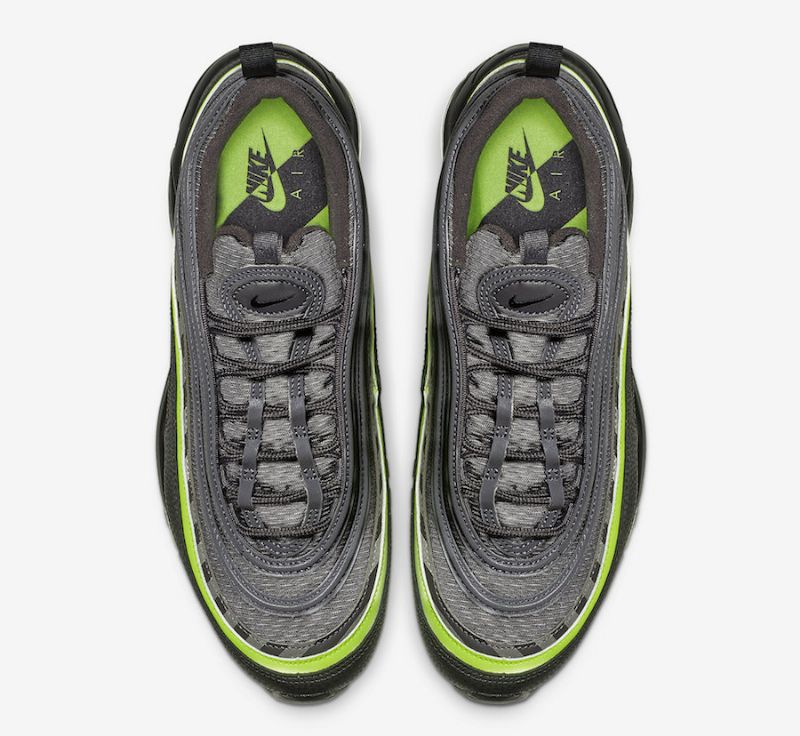 Nike Air Max 97 Férfi / Női Futó Mennydörgés Szürke / Lime Blast-fekete
