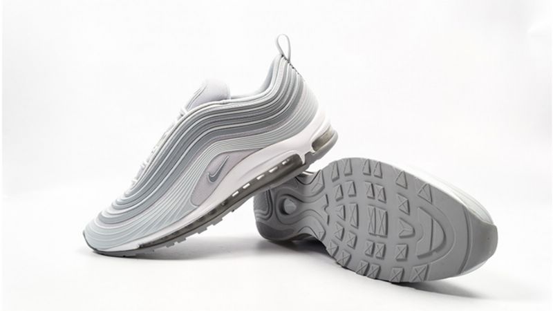 Nike Air Max 97 Férfi / Női Futó Tiszta Platina / Wolf Szürke-fehér