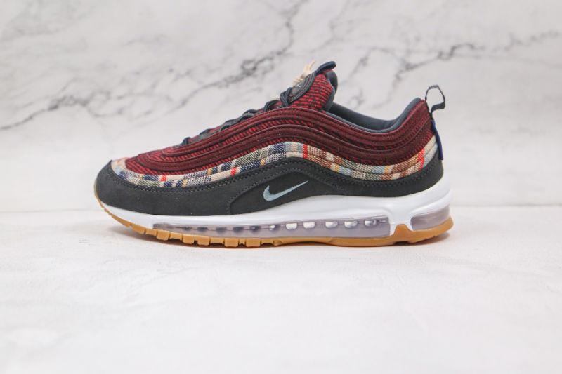 Nike Air Max 97 Férfi/női Futóbor Vörös Fekete Oliva