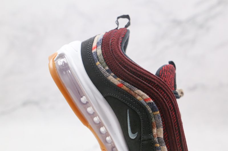 Nike Air Max 97 Férfi/női Futóbor Vörös Fekete Oliva