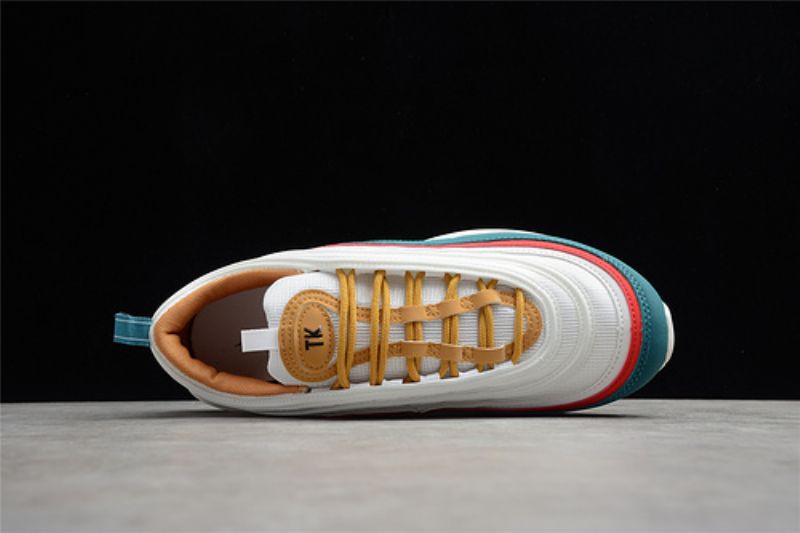 Nike Air Max 97 Férfi / Női Futókrém Fehér / Zöld-fire Piros