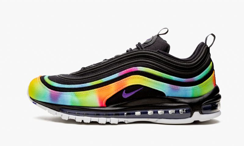 Nike Air Max 97 Golf Férfi / Női Futó Fekete / Psychic Lila-fehér