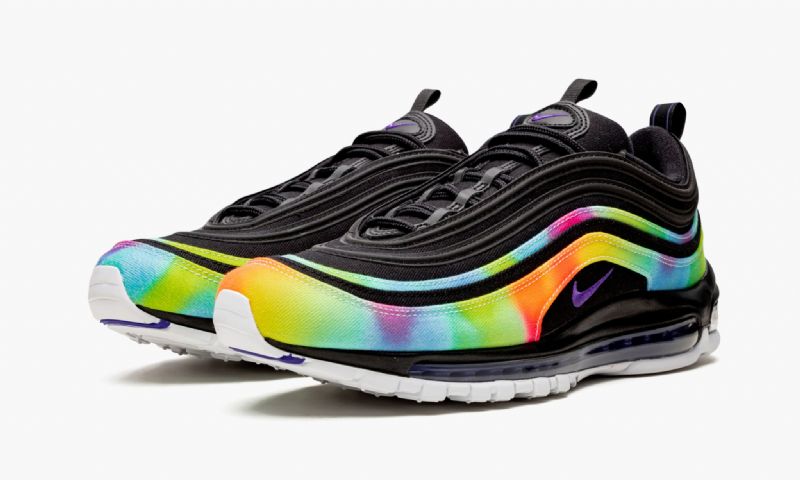 Nike Air Max 97 Golf Férfi / Női Futó Fekete / Psychic Lila-fehér