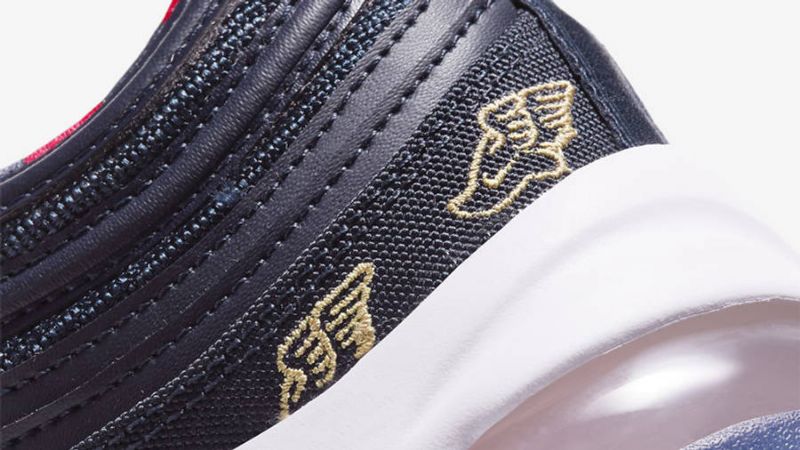 Nike Air Max 97 Golf Férfi/női Futó Obszidián Egyetem Piros