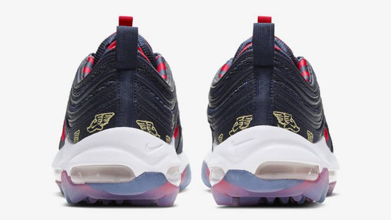 Nike Air Max 97 Golf Férfi/női Futó Obszidián Egyetem Piros