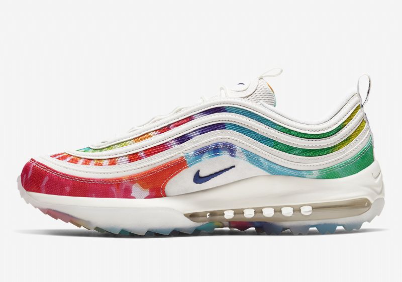Nike Air Max 97 Golf Férfi / Női Futócsúcs Fehér / Citromméreg / Indigó Köd / Mély Királykék