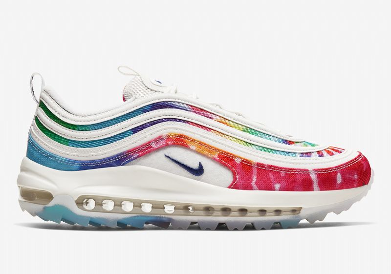 Nike Air Max 97 Golf Férfi / Női Futócsúcs Fehér / Citromméreg / Indigó Köd / Mély Királykék