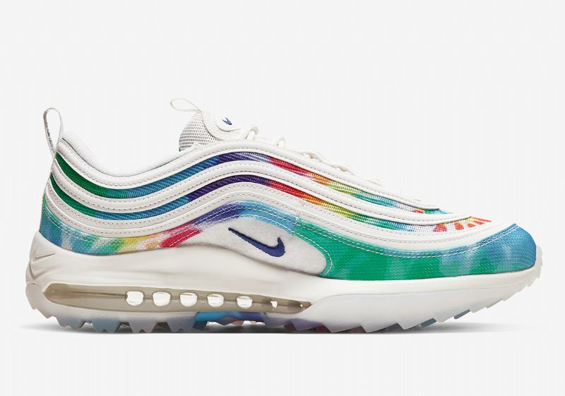 Nike Air Max 97 Golf Férfi / Női Futócsúcs Fehér / Citromméreg / Indigó Köd / Mély Királykék