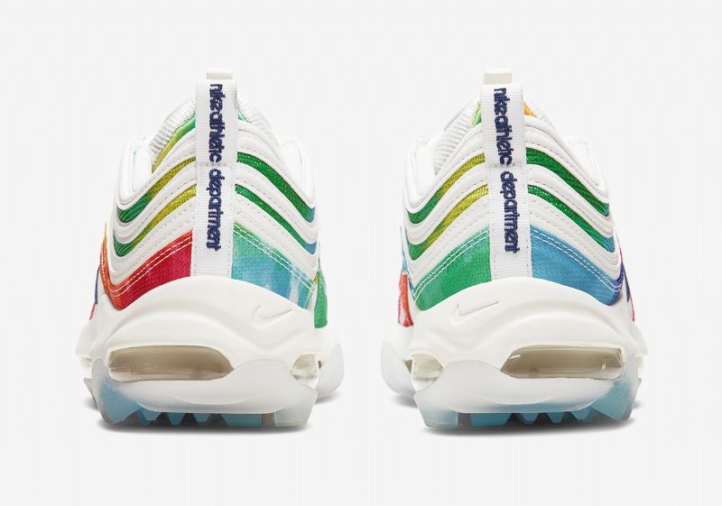 Nike Air Max 97 Golf Férfi / Női Futócsúcs Fehér / Citromméreg / Indigó Köd / Mély Királykék