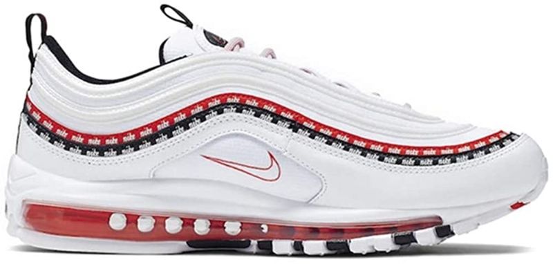 Nike Air Max 97 Gs Script Swoosh Férfi / Női Futó Fehér / Habanero Piros / Fekete