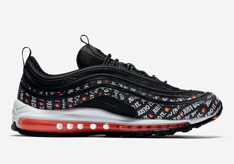 Nike Air Max 97 Just Do It Férfi / Női Futó Fekete / Teljesen Narancssárga-fehér