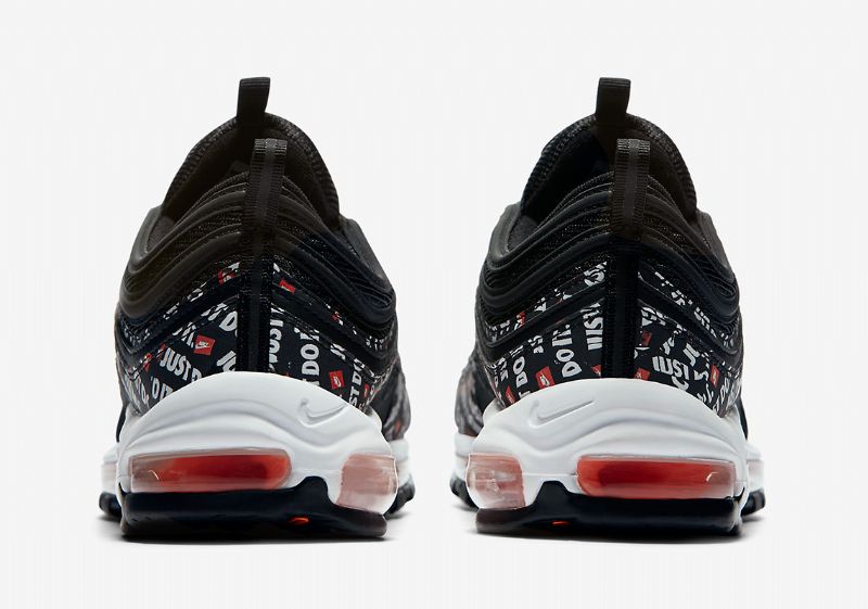 Nike Air Max 97 Just Do It Férfi / Női Futó Fekete / Teljesen Narancssárga-fehér